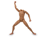 1/12 Scale Male Body Narrow Shoulder Standard 6 Inch Action Figure with 10 Interchangeable Hands