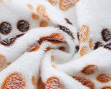 104 x 76 cm Soft Warm Pet Bed Blankets with Paw Prints