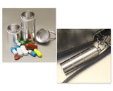 Aluminum Pill Organizer Keychain 3.3 Inches with 3 Waterproof Compartments