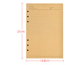 80 Pages 6 Holes A5 Refillable Craft Paper