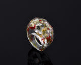 Rings for Kids Dried Flowers Resin Ring with Gift Box