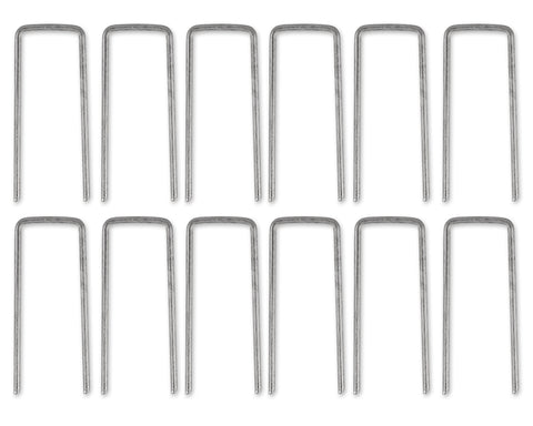 Set of 12 Wind Stakes 4 Inch Galvanized Staples