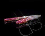 Graphite Swarovski Crystallized Long Ball Pen - Pink