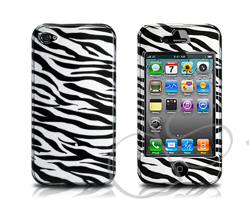 Grafiche Series Full Protection iPhone 4 and 4S Case - Zebra Black
