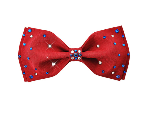 Swarovski Crystal Rhinestones Pre-Tied Wedding Bow Tie for Men - Red
