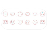 Universal Travel Adapter Wall Charger with Dual USB Port - Black