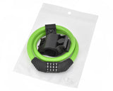2 Feet Bicycle Resettable Combination Spiral Cable Lock - Green