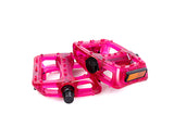 2 Pcs Cycling BMX Fixie Bike Fixed Gear Platform Pedals 9/16" - Red