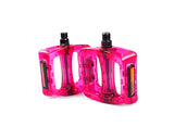 2 Pcs Cycling BMX Fixie Bike Fixed Gear Platform Pedals 9/16" - Red