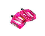 2 Pcs Cycling BMX Fixie Bike Fixed Gear Platform Pedals 9/16" - Red