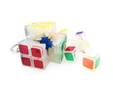 Mini 3x3x3 Luminous Magic Speed Cube Keychain - Transparent