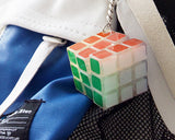 Mini 3x3x3 Luminous Magic Speed Cube Keychain - Transparent