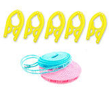 5 Meters Clothesline with 5 Folded Hangers Set