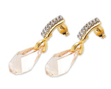 Drip Champagne Bling Swarovski Crystal Earrings