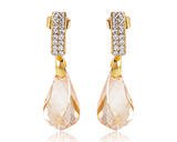 Drip Champagne Bling Swarovski Crystal Earrings