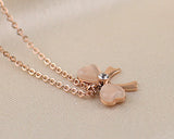 Opal Ribbon Crystal Necklace