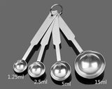 Set of 4 Stainless Steel Measuring Spoons