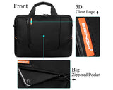 15.6" Nylon Shoulder Bag with Detachable Shoulder Strap - Black