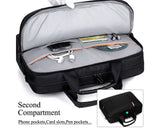 15.6" Nylon Shoulder Bag with Detachable Shoulder Strap - Black