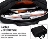 15.6" Nylon Shoulder Bag with Detachable Shoulder Strap - Black