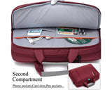 15.6" Nylon Shoulder Bag with Detachable Shoulder Strap - Red