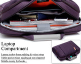 15.6" Nylon Shoulder Bag with Detachable Shoulder Strap - Purple