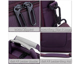 15.6" Nylon Shoulder Bag with Detachable Shoulder Strap - Purple