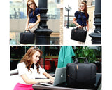 15.6" Nylon Shoulder Bag with Detachable Shoulder Strap - Purple