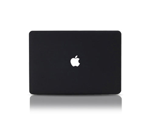 Matt Series 12" MacBook Hollow-out Logo Hard Case - Black
