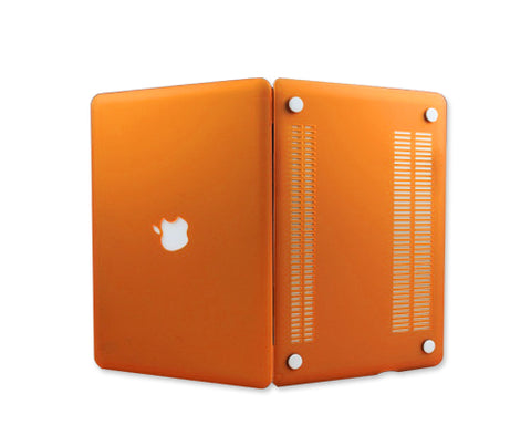 Matt Series 12" MacBook Hollow-out Logo Hard Case - Orange