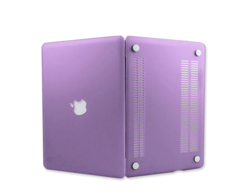 Matt Series 12" MacBook Hollow-out Logo Hard Case - Purple