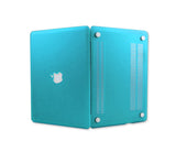 Matt Series 12" MacBook Hollow-out Logo Hard Case - Ice Blue