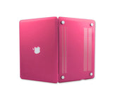 Matt Series 12" MacBook Hollow-out Logo Hard Case - Magenta
