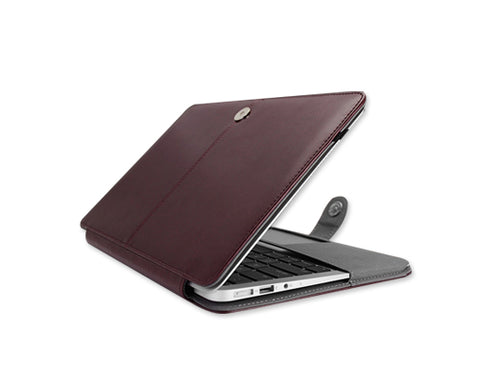 Fold Series 11" MacBook Air Flip Leather Case - Deep Brown