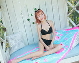 Giant Pineapple Inflatable Pool Float and Beach Towel - Flower