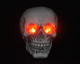 Halloween Decoration Terror Resin Skull Ornament w/ LED Light - Smooth