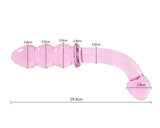 Adult Sex Toy Women Don Wand Bent Graduate Glass Pleasure Wand - Pink